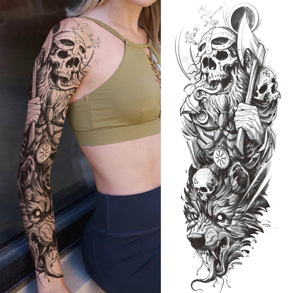 Buy Geometry Rudder Eagle Temporary Tattoos For Men Women Fake Wolf Lion Tattoo Sticker Full Arm Sleeve Black Skeleton Tatoo At Affordable Prices — Free Shipping, Real Reviews With Photos — Joom 1024_x_1024_jpg