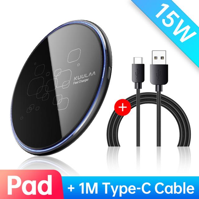 Bateria portátil e carregador alum bateria polímero de lítio. Compre Carregador Sem Fios Kuulaa 15w Qi Para Iphone 11 12 Pro X Xs Max Xr 8 Plus Mirror Wireless Charge Pad Para Samsung S9 S10 Nota 9 8 Xiaomi Barato Frete