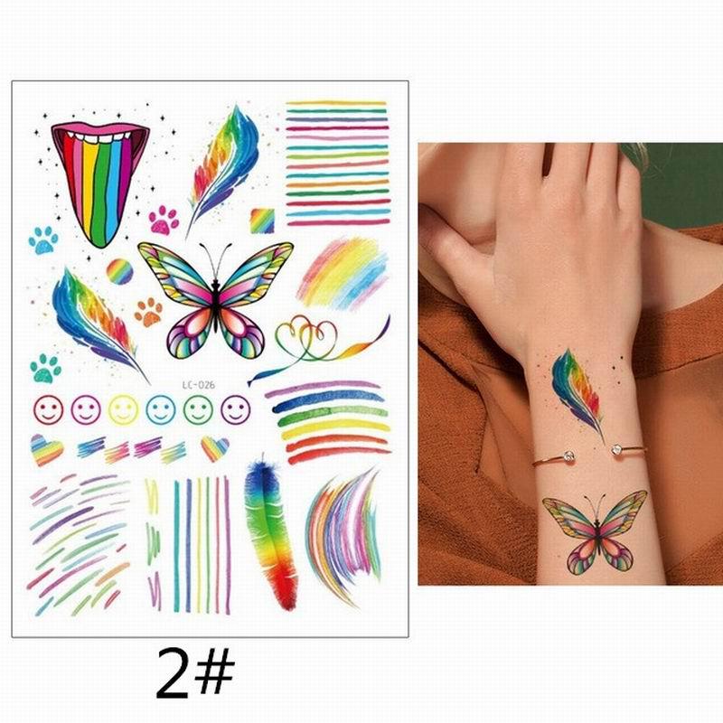 2 Pcs Colorful Art Men Disposable Waterproof Temporary Lgbt Rainbow Series Tattoo Sticker Günstig Kaufen — Preis, Kostenlose Lieferung, Echte Bewertungen Mit Fotos — Joom 800_x_800_jpg