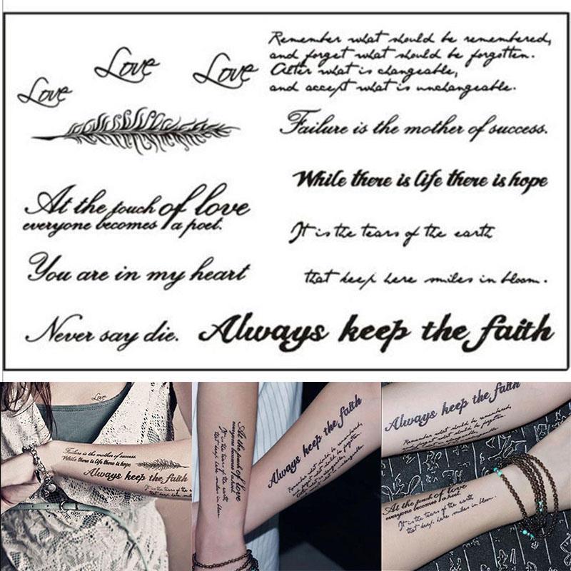 Compre Removable Temporary Tattoo English Word Body Art Tattoos Sticker Waterproof Barato — Frete Grátis, Avaliações Reais Com Fotos — Joom 800_x_800_jpg