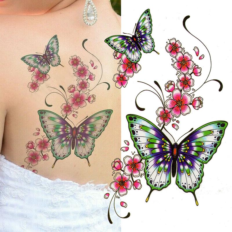 Buy Dagu Large Butterfly Flower Temporary Tattoo Lady Body Art Sticker Waterproof At Affordable Prices — Free Shipping, Real Reviews With Photos — Joom 800_x_800_jpg
