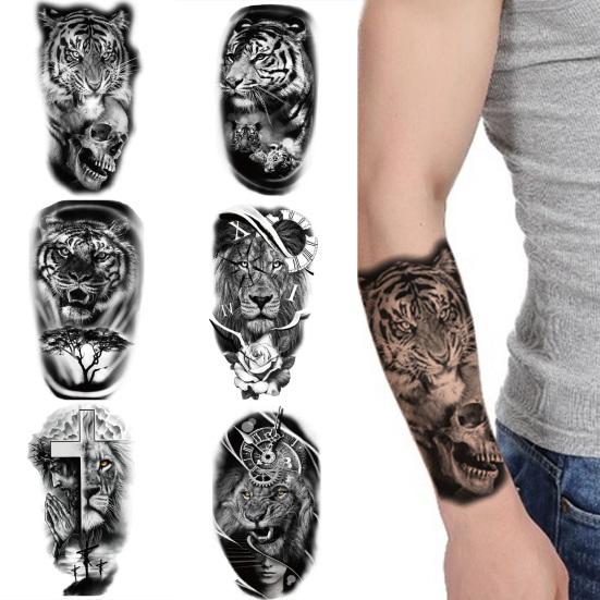 12Pcs / Set Adesivi Tatuaggio Realistico Leone Tigre Lupo Impermeabile Corpo Arte Animale Tatuaggio Temporaneo Per Braccio Acquista In Modo Economico — Spedizione Gratuita, Recensioni Reali Con Foto — Joom 551_x_551_jpg