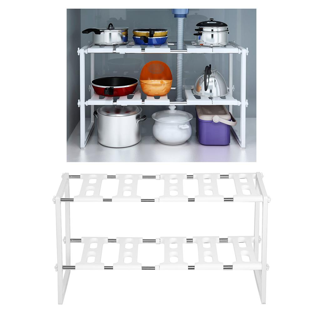 This tip will nearly double the storage space under your kitchen sink. Buy Household Multi Functional Telescopic Stainless Steel Under Sink Storage Rack Kitchen Utensil At Affordable Prices Free Shipping Real Reviews With Photos Joom