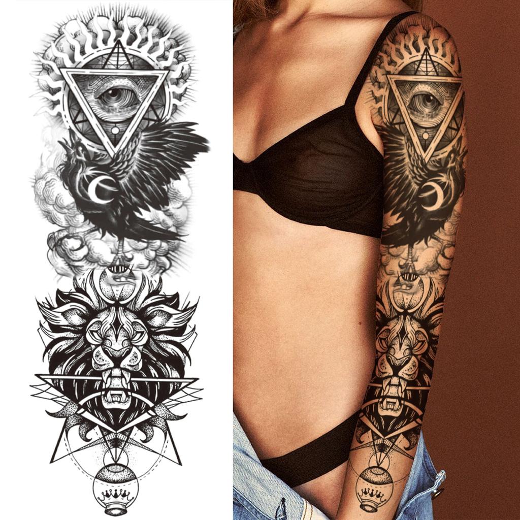 Buy Death Skull Wolf Temporary Tattoos Sleeve For Women Men Adult Fake Warrior Tattoo Sticker Black Demon Long Size Tatoos Full Arm At Affordable Prices — Free Shipping, Real Reviews With Photos — 1024_x_1024_jpg
