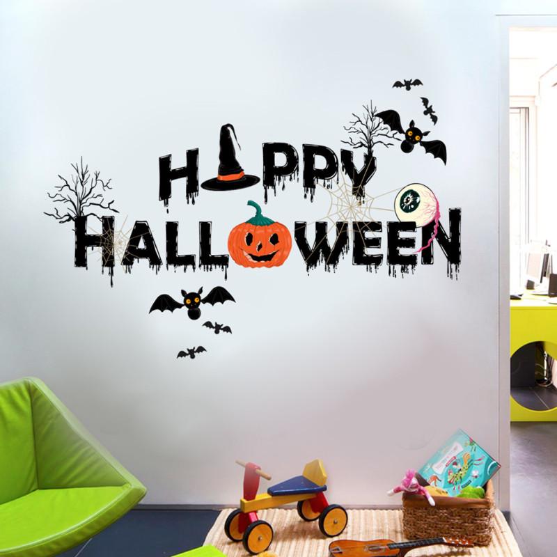 Browse a selection of halloween window clings, wall decals & more for a fun & frightful . Buy Halloween Wall Stickers Pumpkin Spider Web Bat Pattern Decals For Children Bedroom Kindergarten At Affordable Prices Free Shipping Real Reviews With Photos Joom