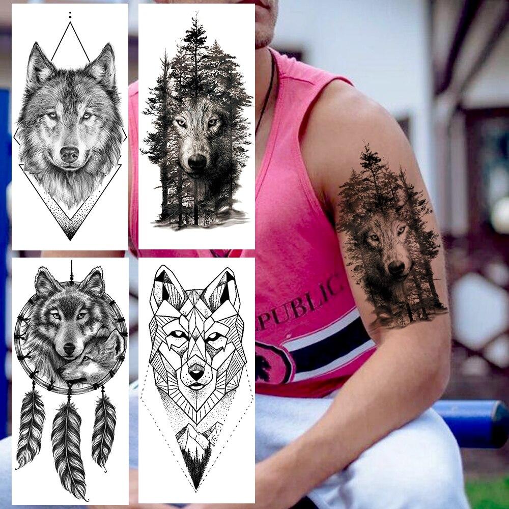 Tatuaggi Temporanei Geometrici Del Lupo 3D Per Uomini Ragazzo Foresta Piuma Falso Tatuaggio Dreamcatcher Realistico Coyote Tatoo Grandi Fogli Acquista In Modo Economico — Spedizione Gratuita, Recensioni Reali Con Foto — Joom 1000_x_1000_jpg