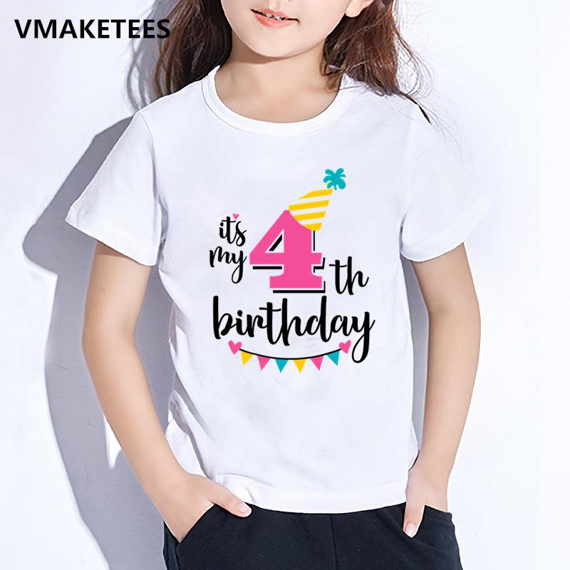 buy kids happy birthday number 1 9 letter print tshirt girls boys funny birthday gift number tshirt bab at affordable prices free shipping real reviews with photos joom