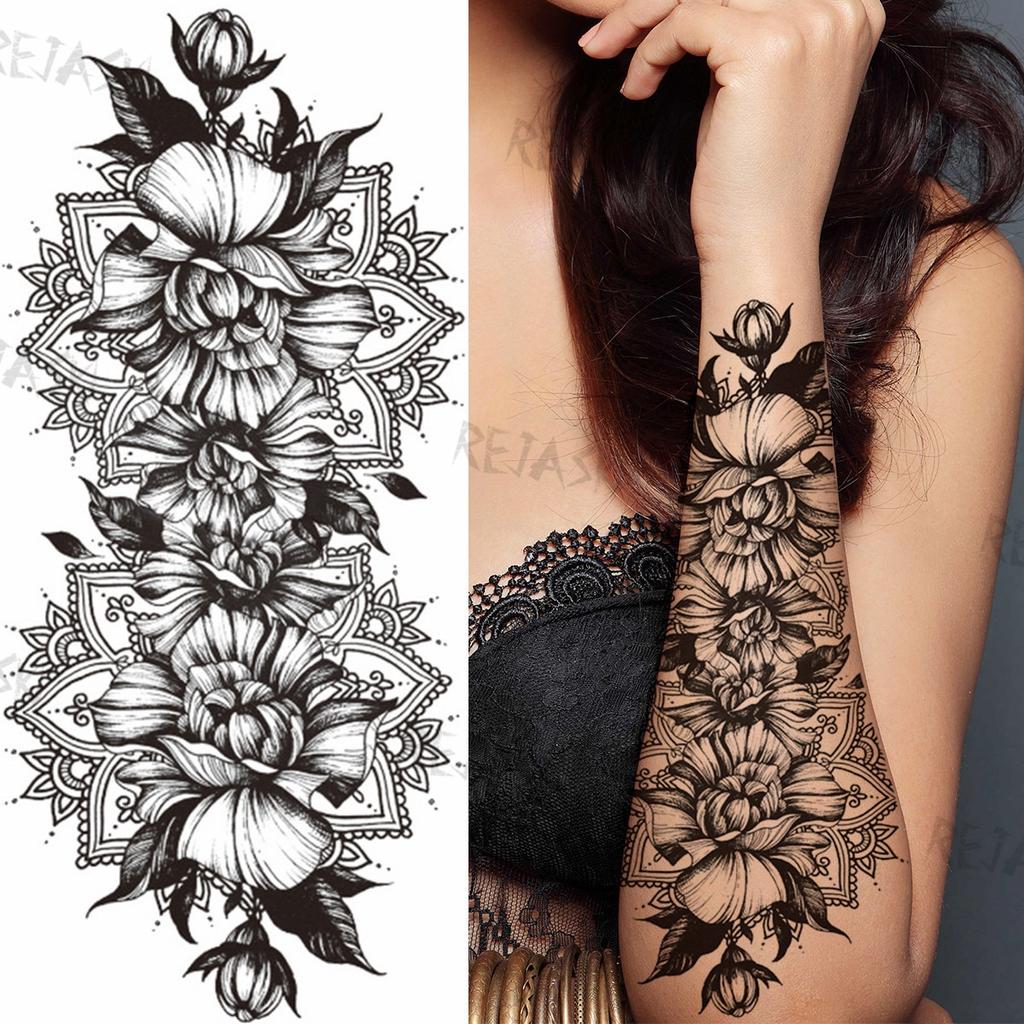 Buy Black Waterproof Letter Temporary Tattoos For Women Girls Realistic Kitty Mandala Pendant Fake Tattoo Sticker Arm Back Tatoos At Affordable Prices — Free Shipping, Real Reviews With Photos — Joom 1024_x_1024_jpg