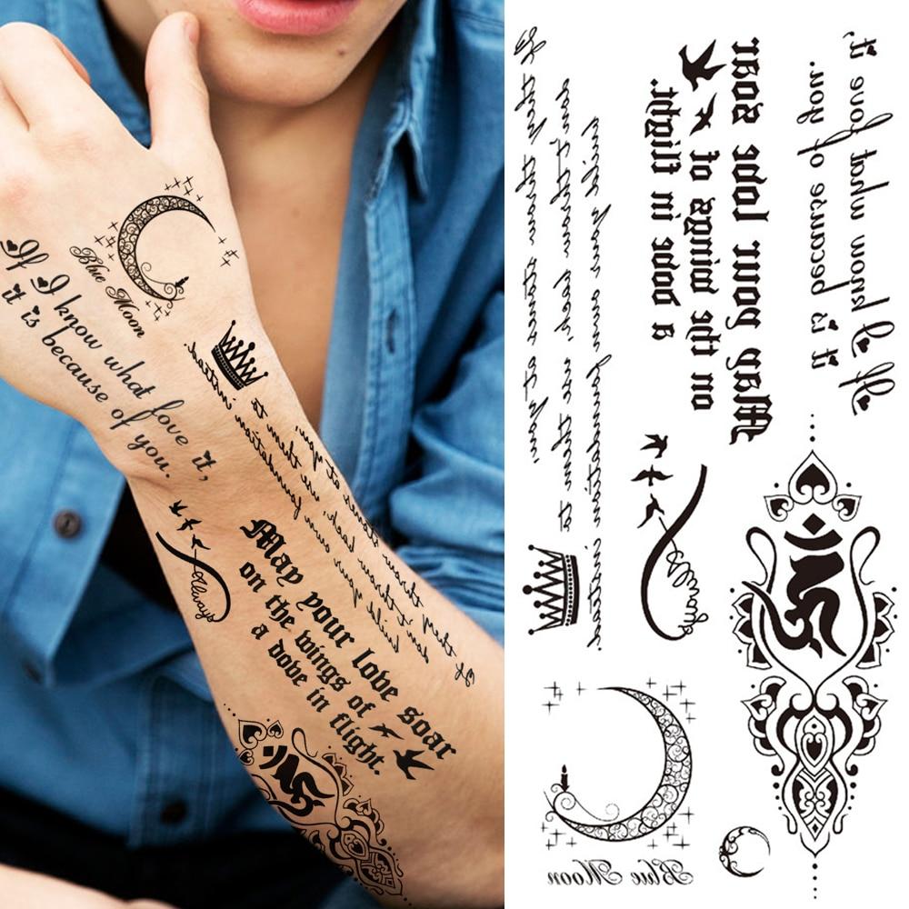 Buy Diy Letters Words Temporary Tattoo For Kids Women Small Clover Graphics Fake Tattoo Clavicle Body Waist Finger Waterproof Tatoos At Affordable Prices — Free Shipping, Real Reviews With Photos — Joom 1000_x_1000_jpg