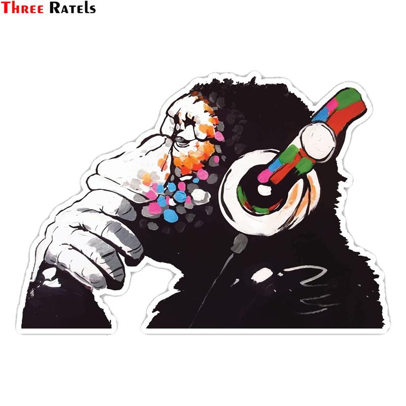 Buy Three Ratels Fc153 Thinker Monkey Headphones Design Wall Art Graffiti Vinyl Sticker Urban Art Window Car Laptop Decal At Affordable Prices Free Shipping Real Reviews With Photos Joom