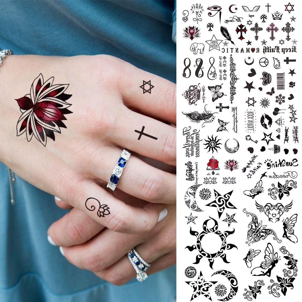 Buy Small Kids Face Temporary Tattoos For Women Angel Wings Men Infinity Fairy Butterfly Fake Tattoo Star Moon Tatoo Sets Lotus At Affordable Prices — Free Shipping, Real Reviews With Photos — Joom 1000_x_1000_jpg
