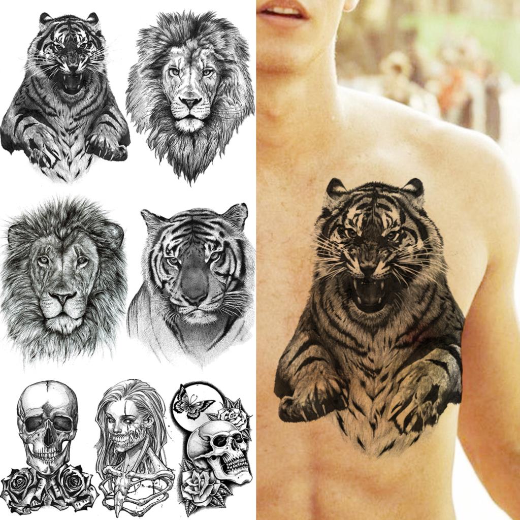 Goedkope Large Black Tiger Temporary Tattoos For Men Women Lion Skull Face Rose Flower Butterfly Fake Tattoo Sticker Body Arm Tatoos Kopen — Gratis Levering, Eerlijke Reviews Met Foto's — Joom 1024_x_1024_jpg