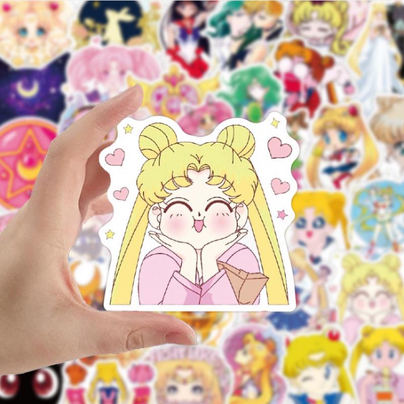 buy 100pcs waterproof pvc sailor moon stickers skateboard motorcycle suitcase guitar laptop girl diy graffiti sticker kid classic toy at affordable prices free shipping real reviews with photos joom