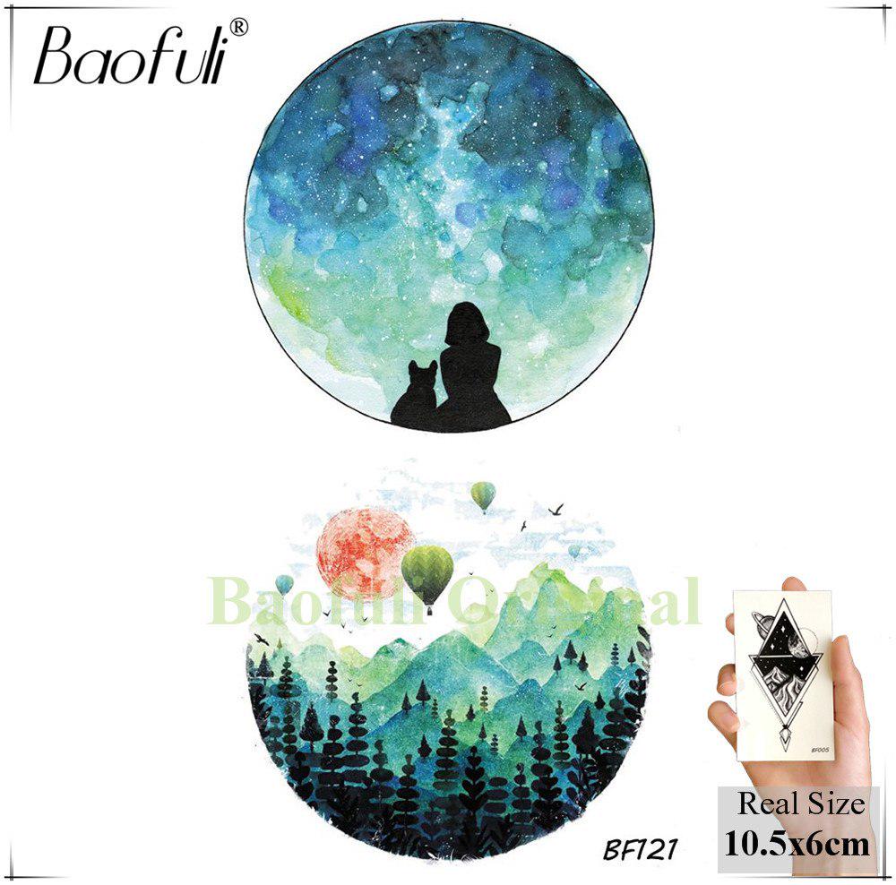 Koupit 1Pc Galaxy Triangle Temporary Tree Tattoo Sticker Moon Geometric Forest Whale Fake Tattoos Za Dobrou Cenu — Doprava Zdarma, Skutečné Recenze S Fotkami — Joom 988_x_1000_jpg