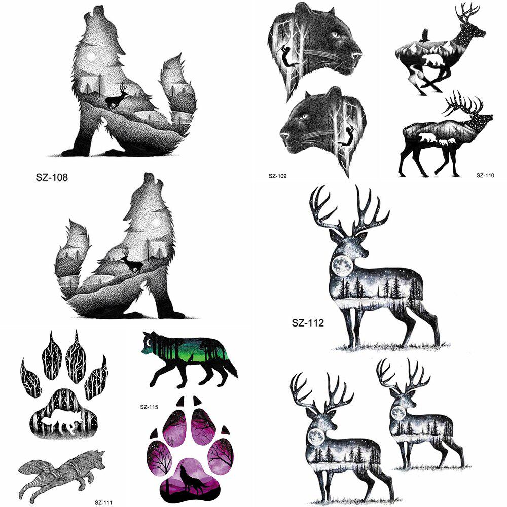 Buy 1Pc Tribe Moose Temporary Tattoo For Men Arm Stickers Black Wolf Waterproof Hand Cheetah Fake Tattoo At Affordable Prices — Free Shipping, Real Reviews With Photos — Joom 1000_x_1000_jpg