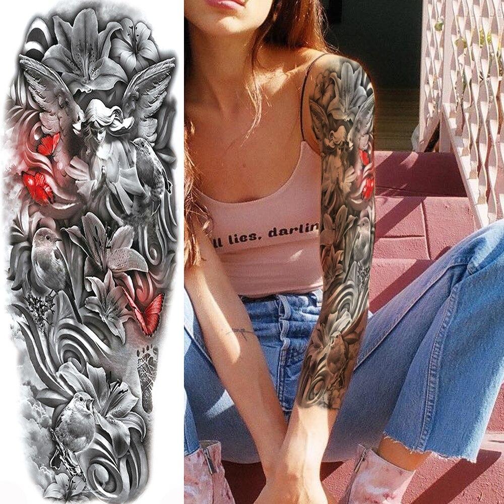 War Military Full Arm Temporary Sleeve Tattoos For Men Women Adult Fake Soldier Plane Pilot Tattoo Sticker Cannon Black Tatoos Acheter À Prix Bas — Livraison Gratuite, Avis Réels Avec Des Photos — 1000_x_1000_jpg