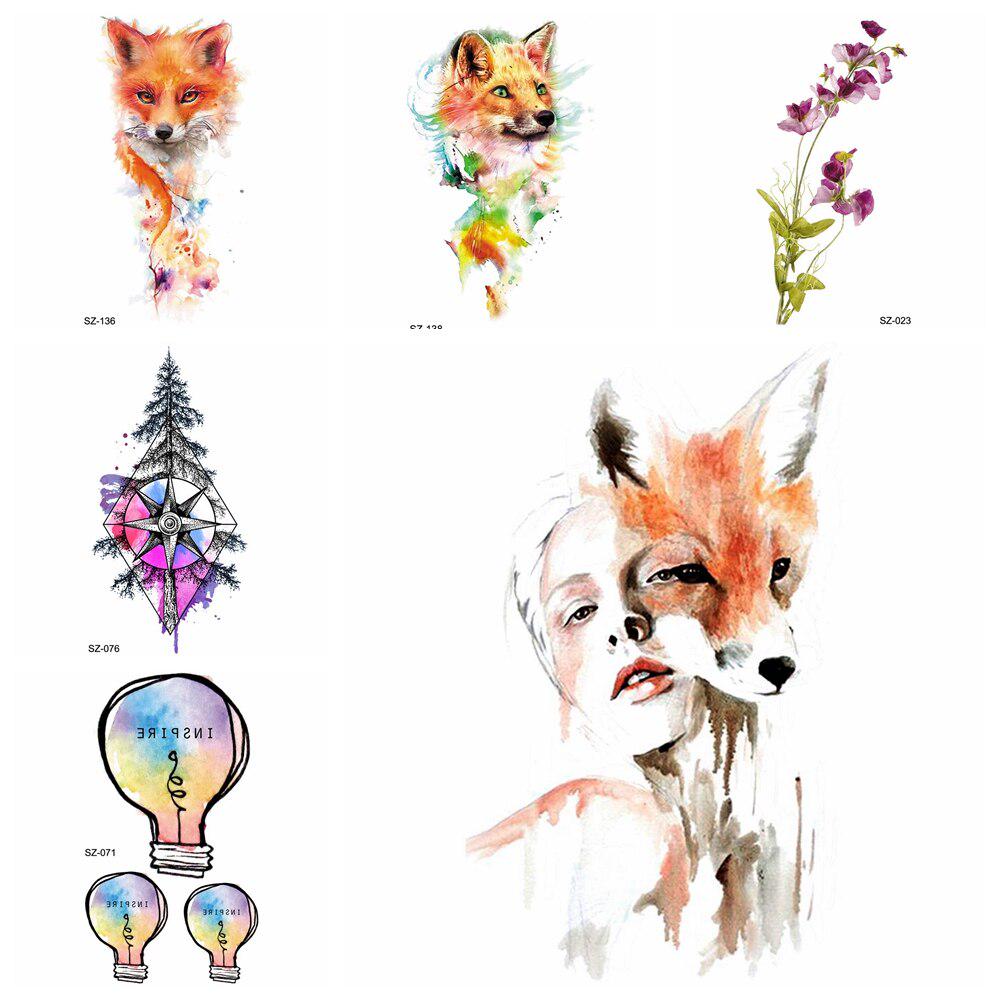 Buy 1Pc Watercolor Fox Temporary Tattoo For Women Arm Art Tattoo Stickers Kids Hand Waterproof Pine Tree At Affordable Prices — Free Shipping, Real Reviews With Photos — Joom 1000_x_1000_jpg