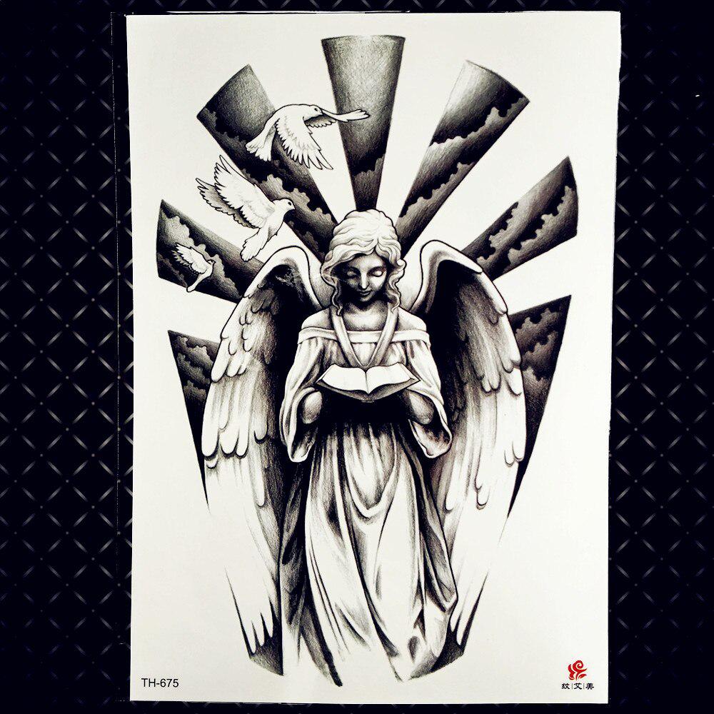 Buy 1Pc Black Angel Wings Temporary Tattoos For Women Art Fake Tattoo Paper God Death Skull Totem Tatoos At Affordable Prices — Free Shipping, Real Reviews With Photos — Joom 1000_x_1000_jpg