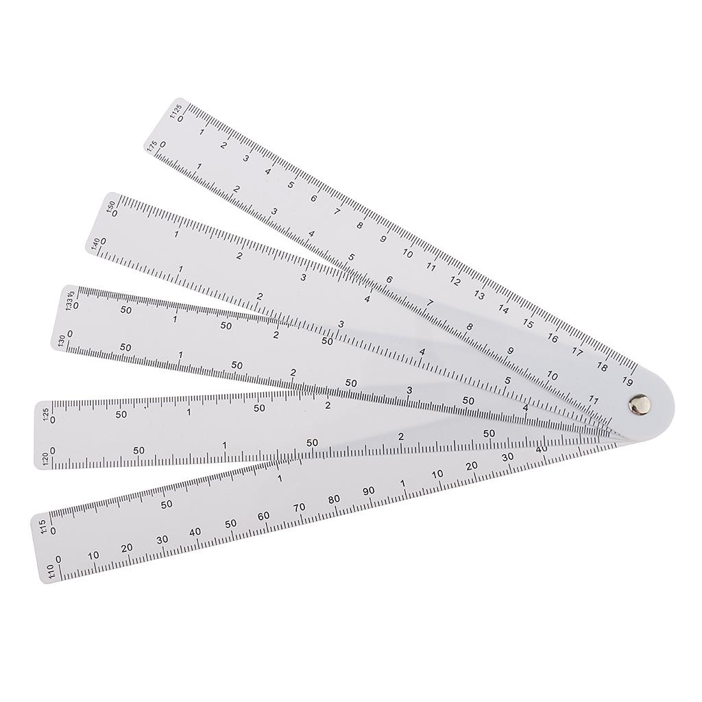 buy architect engineering sector scale ruler 10 scales foldable multi ratio ruler for measuring at affordable prices free shipping real reviews with photos joom