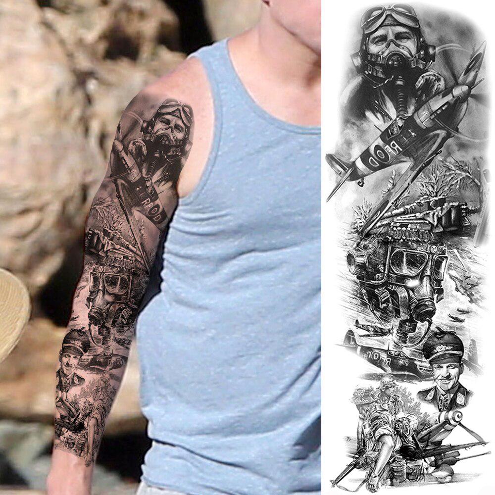 Compre Tatuagens Temporárias De Tigre Totem Para Homens Mulheres Manga De Braço Completo Tatoos Falso Grande Adesivo De Tatoos Preto Barato — Frete Grátis, Avaliações Reais Com Fotos — Joom 1000_x_1000_jpg