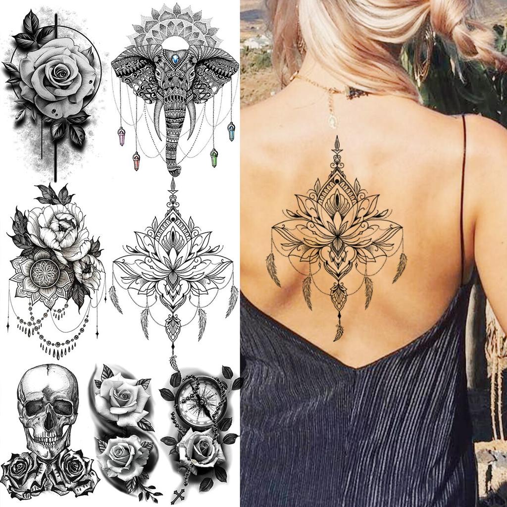 Lotus Henna Tatuaggi Temporanei Per Le Donne Ragazze Elefante Realistico Teschio Fiore Falso Tatuaggio Adesivo Indietro Tatoos Braccio Underboob Indietro Acquista In Modo Economico — Spedizione Gratuita, Recensioni Reali Con Foto — Joom 1024_x_1024_jpg