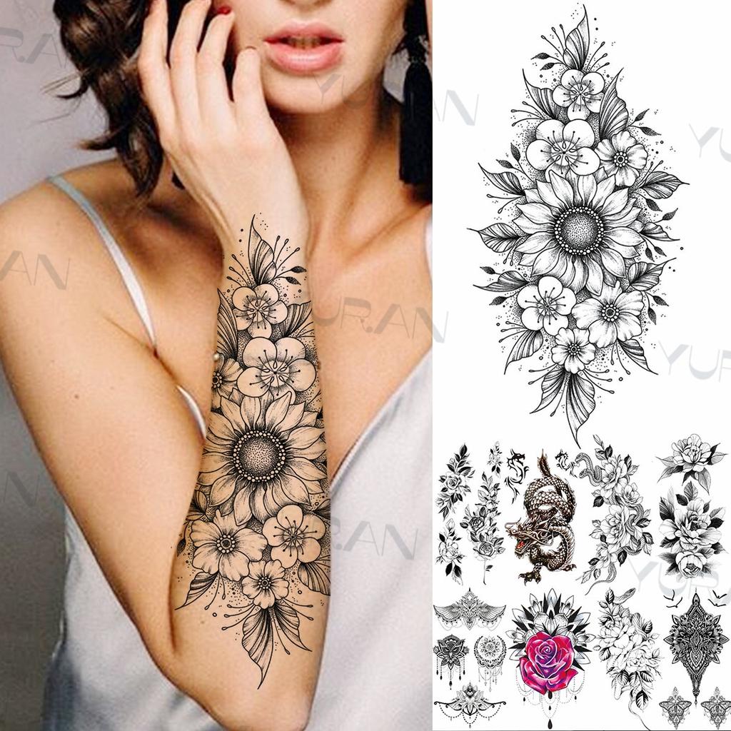 Tatuaggi Temporanei Black Sunflower Per Donna Uomini Realistico Falso Dragon Henné Sole Fiore Tatuaggio Adesivo Impermeabile Avambraccio Tatoos Acquista In Modo Economico — Spedizione Gratuita, Recensioni Reali Con Foto — Joom 1024_x_1024_jpg