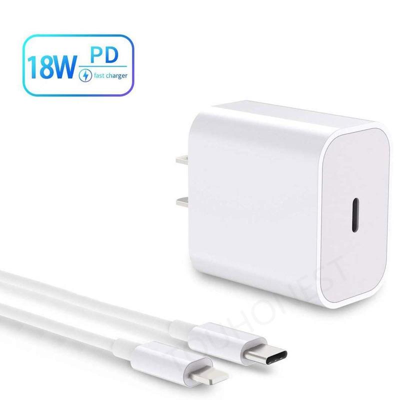 Buy For Iphone 12 Pro 12mini Xr Xs Max Pd Charger Cable 18w Wall Quick Charger Usb C Power Adapter Type C Eu Us Uk Au Plug Usb C To C Cable