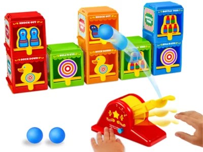 At the carnival with flash cards book. Carnival Knockdown Challenge At Lakeshore Learning