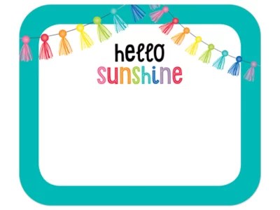 hello sunshine name tags at lakeshore learning