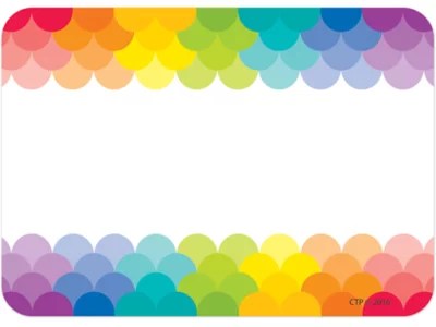 painted palette rainbow name tags at lakeshore learning