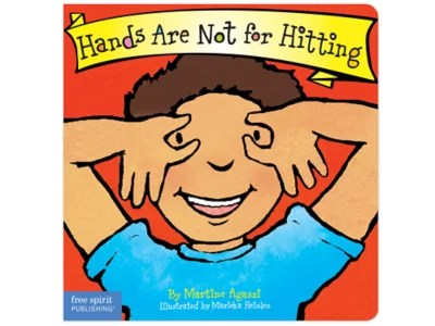 hands are not for hitting board book at lakeshore learning