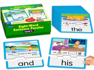 The words cite, sight, and site are homophones: Sight Word Sentence Puzzles Level 1 At Lakeshore Learning