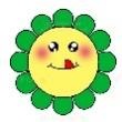 A cartoon sun with green petalsAI-generated content may be incorrect.