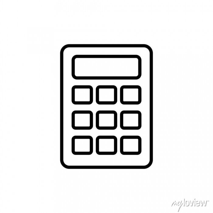 Calculator Icon Vector Calculator Icon Isolated On White Background Canvas Prints For The Wall Canvas Prints White Website Web Myloview Com