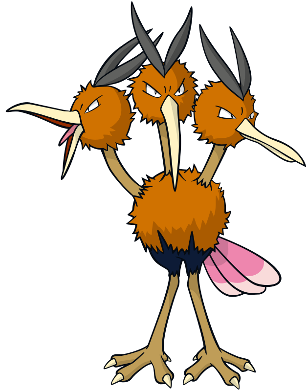 People who say they they can't fly don't spoof. Dodrio official artwork gallery | PokÃ©mon Database