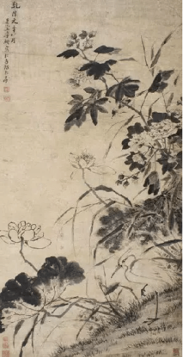 河塘野趣图 立轴 纸本