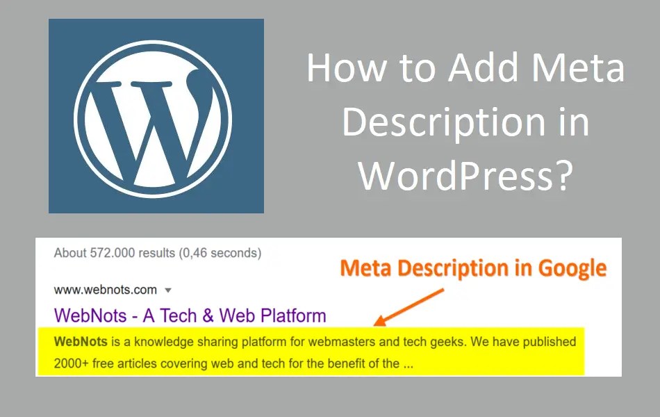 A meta description is a brief description of what . How to Add Meta Description in WordPress Site? » WebNots