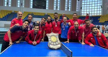 الأهلي يتوج ببطولة الدوري لرجال تنس الطاولة