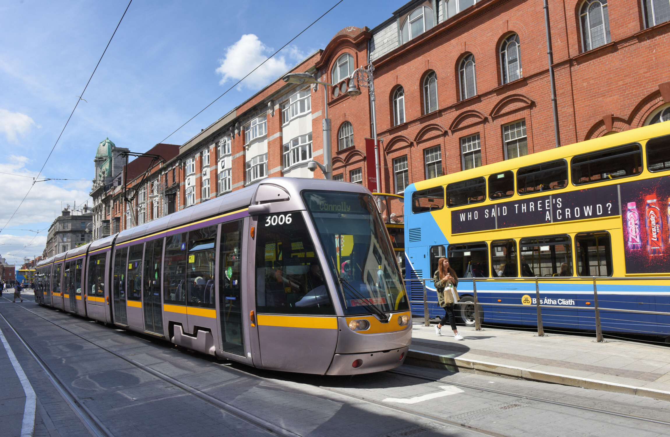 Luas stop closed as gardaí attend the scene of an alleged assault in Dublin city centre
