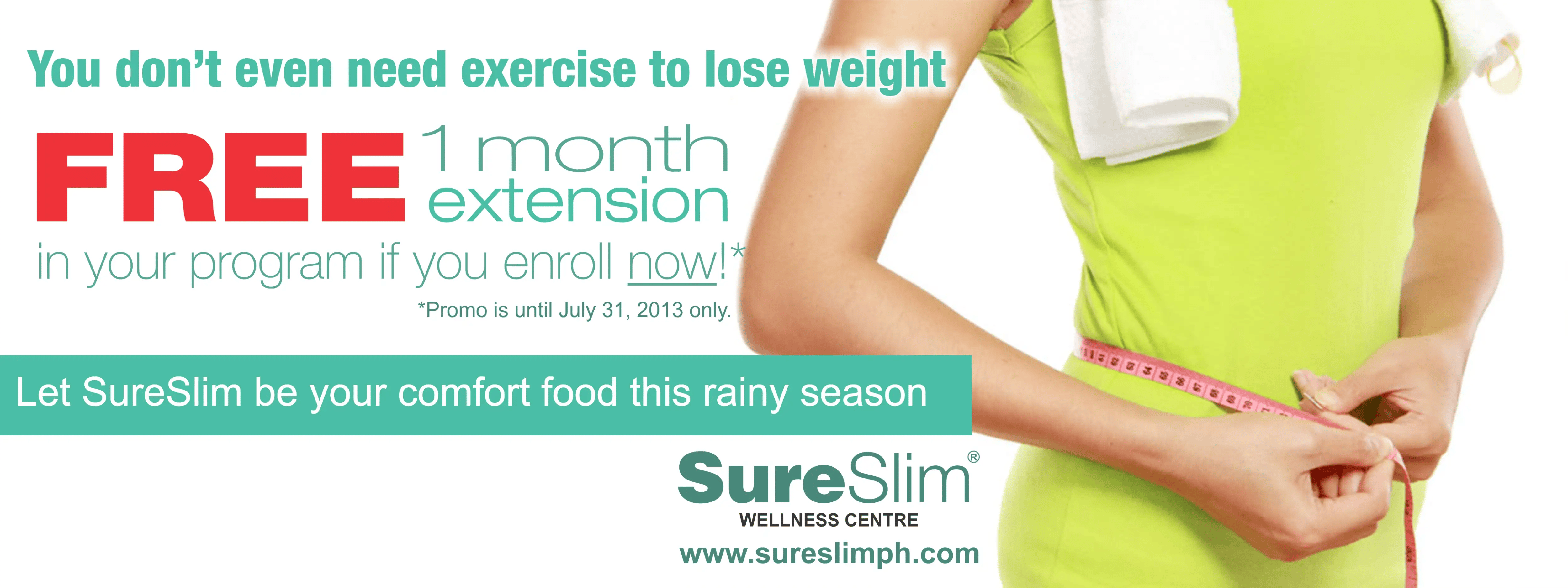 SureSlim offers FREE 1 month extension this July Couchwasabi Asian