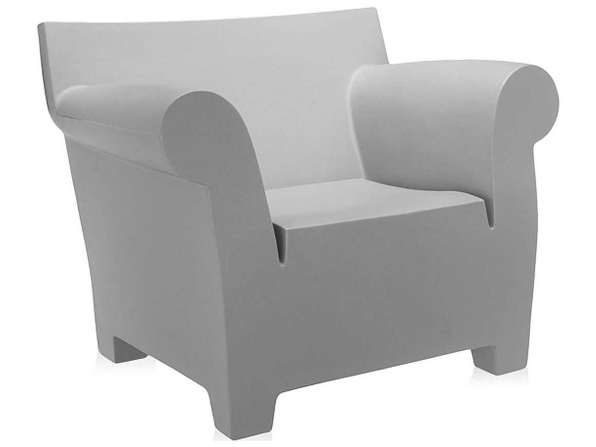 White zinc, light grey, earth red, green, . Kartell Outdoor Bubble Light Grey Resin Lounge Chair