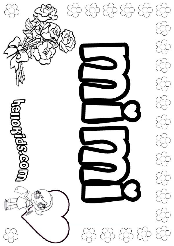 Welcome to m names for girls coloring. Desenhos para colorir de mimi -pt.hellokids.com