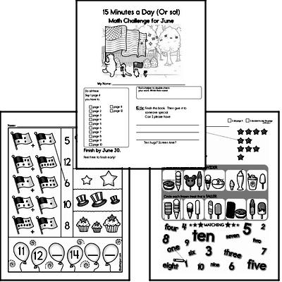 kindergarten homework workbooks for june edhelper com