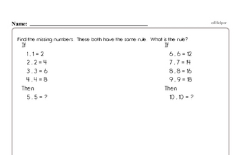 fourth grade patterns worksheets edhelper com