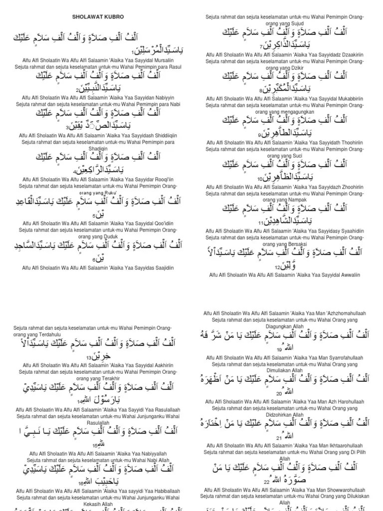 Sholawat Kubro | PDF