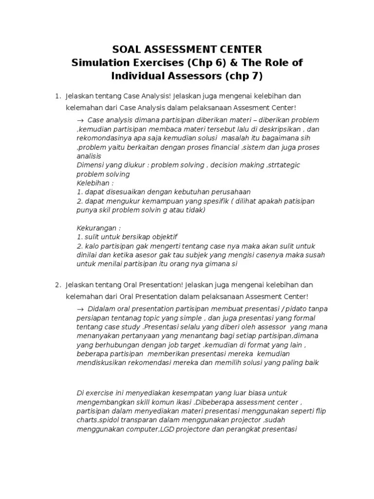 Platform rekrutmen dan asesmen online untuk mengukur potensi kandidat . Soal Tes Asesmen Kemenkumham Jawabanku Id