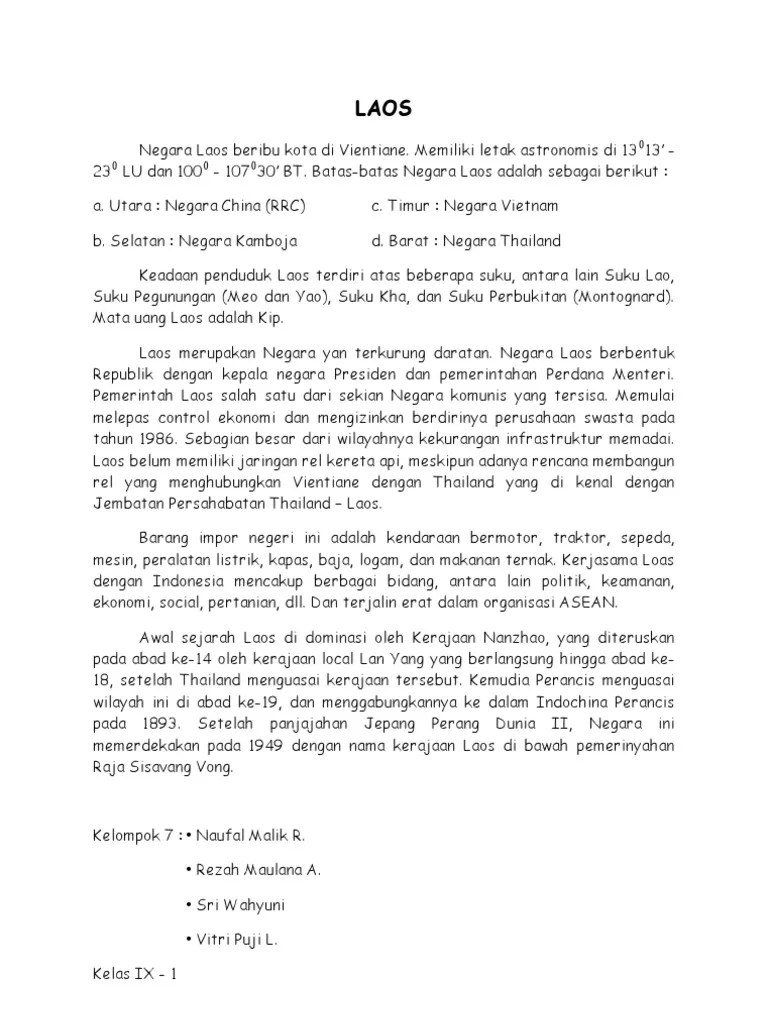 Rangkuman Laos | PDF