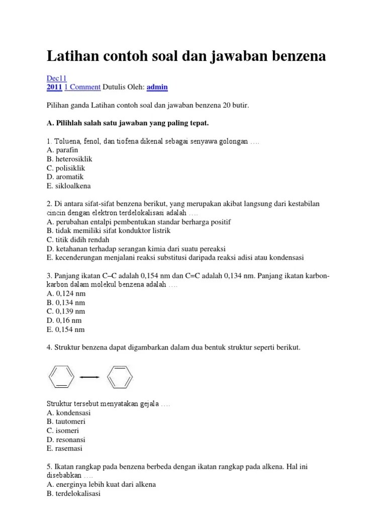 Contoh Soal Pilihan Ganda Polimer Beserta Jawabannya