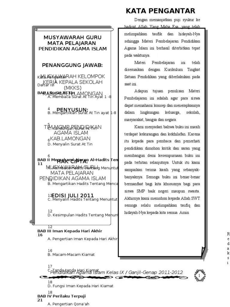 Kunci jawaban agama islam kelas xii kurikulum 2013. Lks Pai Kls 9 Ganjil Genap Pdf
