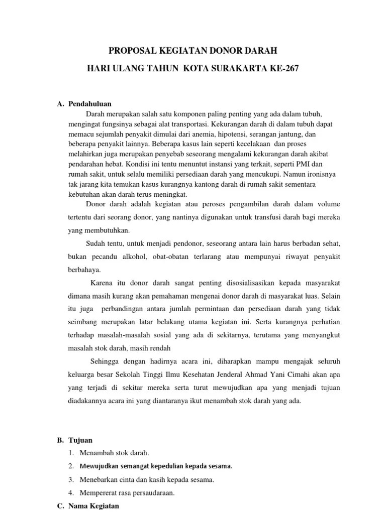 Contoh Proposal Kegiatan Bakti Sosial Sekolah - Contoh Resource